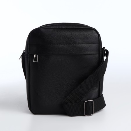 Male bag with lightning, black color-1