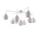 Freya FR5004CL-09W Tommasa Ceiling Light, 760x760x390 mm, E14, 9x36W, white color