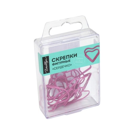 Minker Office Color Globus "Heart", 28 mm, 12 pieces, pink, Eurobox