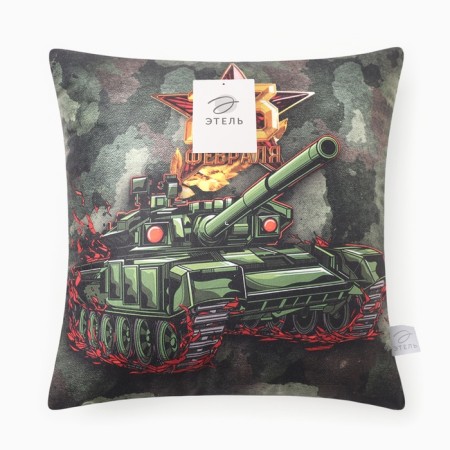 Decorative Ethel Pillow "Tank" 40x40 cm, velor, 100% p/e-4