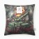 Decorative Ethel Pillow "Tank" 40x40 cm, velor, 100% p/e