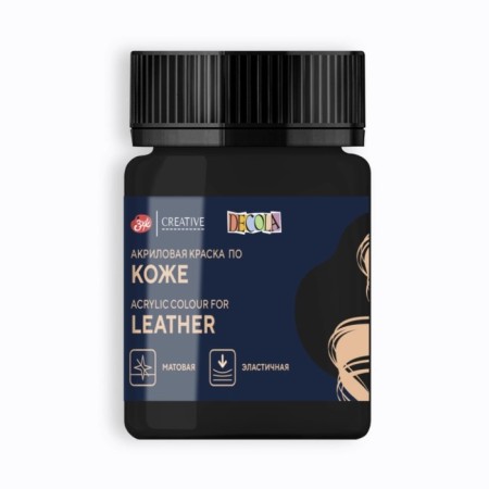 Acrylic paint on the skin 50 ml, ZHK Decola, Black, 26128810