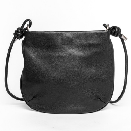 Bag Cross-Body Women's, genuine leather, Ludor black, 23x6x22 cm-1