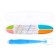 A spoon for a nursery, for the first feeding, in a container, blue