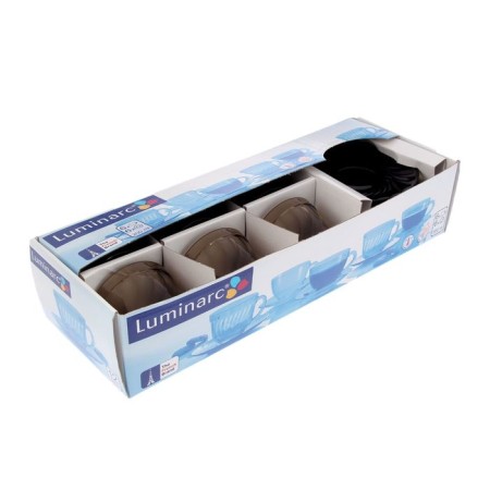 Ocean Eclipse Glass Service, 12 items: 6 cups 220 ml, 6 saucers-3