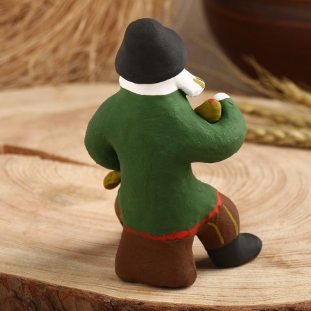 Souvenir "man with pike", Kargopol toy-1
