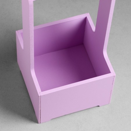 Kashpo - wooden box 13.5x13.5x30 cm lilac-2