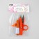 A set of sewing tools, 3 objects, orange color