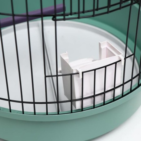 Bird cage is round, three -tier welded, small pallet, 33 x 77 cm, mix of flowers-4