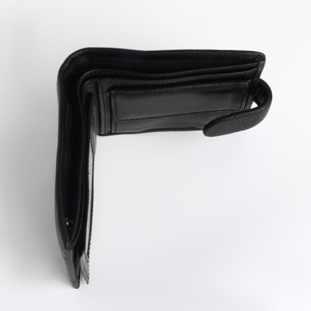 Male purse on the button, black color-3