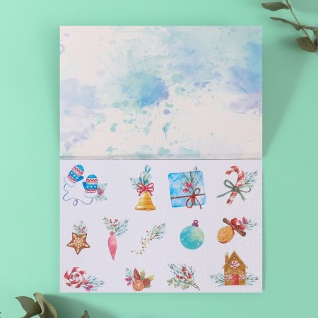 Stickers in the book "New Year's Magic" + 3 background holography 20.7x14 cm-5