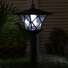 Unieel Retro garden lamp on a sunny battery, 17 × 100 × 17 cm, white glow