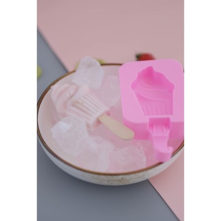 Form for ice cream of the Dilan "Capcake", silicone, 14 × 7.5 × 2.5 cm, pink color-15