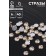 Rhinestones flat adhesive circle, 6 mm, (set 40pcs), gold color