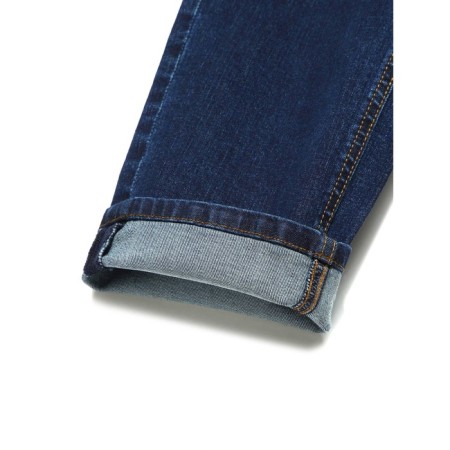 Women's jeans with a high landing CONTE Elegant Straight, size M, color Washed Indigo-5