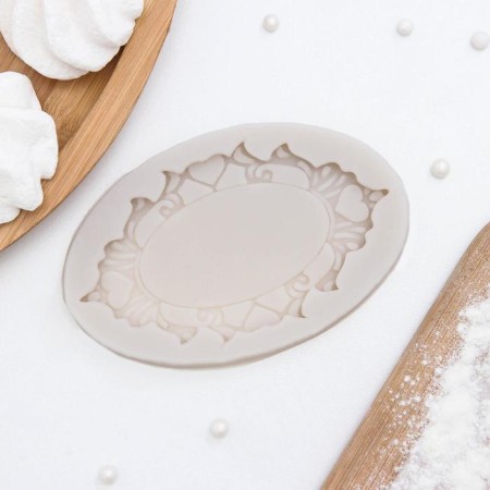 Mold "Plate", silicone, 11.3 × 7.4 cm, color mix-6