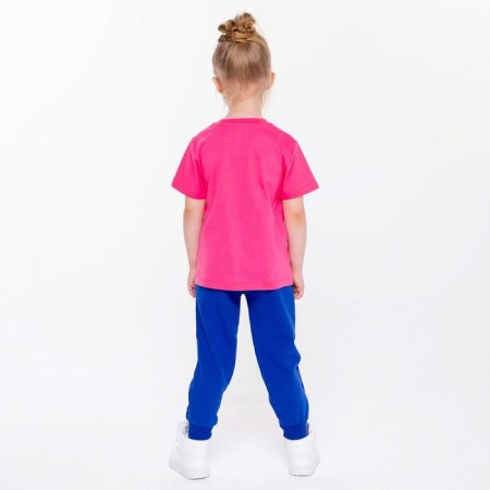 Брюки для девочки, цвет синий, рост 122-4