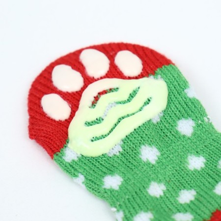 Noski Non -slip "New Year", size S (2.5/3.5 * 6 cm), set 4 pcs-1
