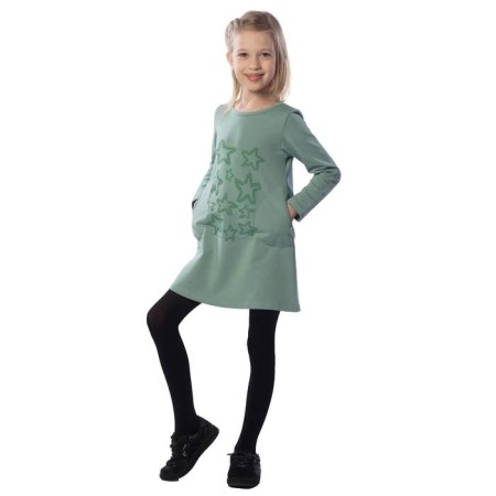 Baby dress, height 122 cm, color light green, green-3