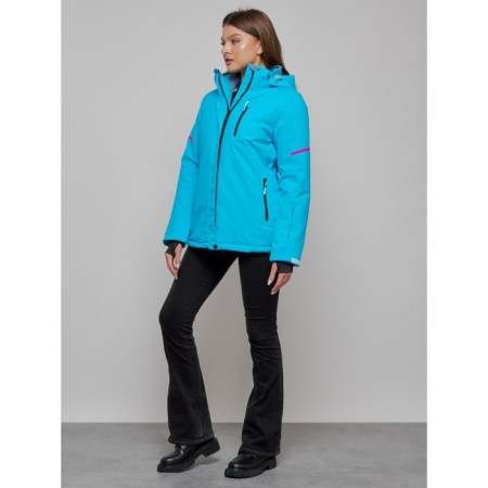 Ski jacket female, size 42, blue color-15
