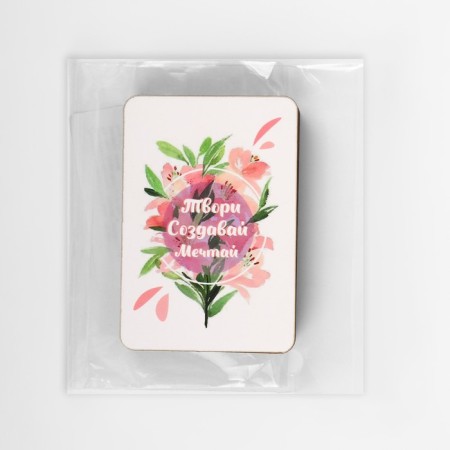 Magnetic needle "Lilies", 8 × 5.5 cm, white color-4