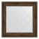 Mirror with engraving in the baguette frame, aged tree with an ornament of 120 mm, 92x92 cm