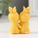 Souvenir Polystone "A couple of rabbits with carrots" mix 2x3.5x5 cm