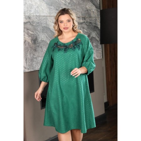 Female dress, size 54, green color-6