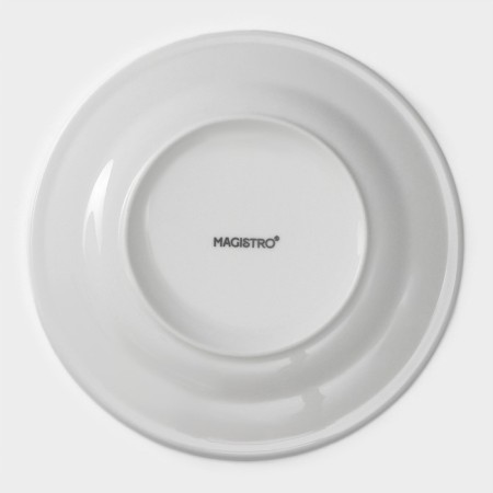 A set of plates of porcelain dessert Magistro Basic Bistro, 6 objects: D = 16.5 cm, white color-4