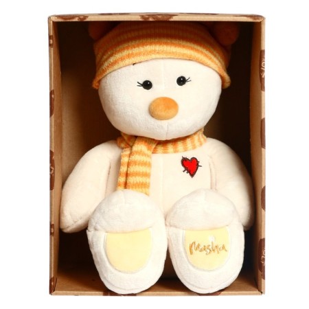 Soft toy "Bear Masha" in a hat, 30 cm-5