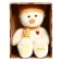 Soft toy "Bear Masha" in a hat, 30 cm