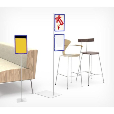 Frame made of impact -resistant plastic with rounded A4 angles, without tread, blue color-3