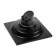 Zein gap, 100x100 mm, vertical, d = 32 mm, stainless steel, black