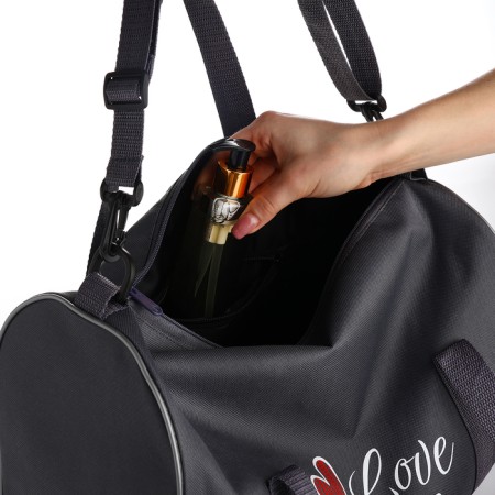 Female sports bag, textura, small size, gray color-3