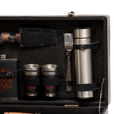 Set with skewers Gift "buffalo" No. 30, in the case from eco-leather-3