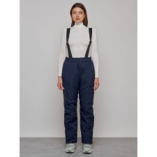 Полукомбинезон утёпленный женский, размер 56, цвет тёмно-синий