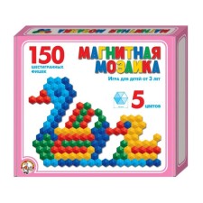 Mosaic magnetic, hexagonal 150 pcs, 5 colors