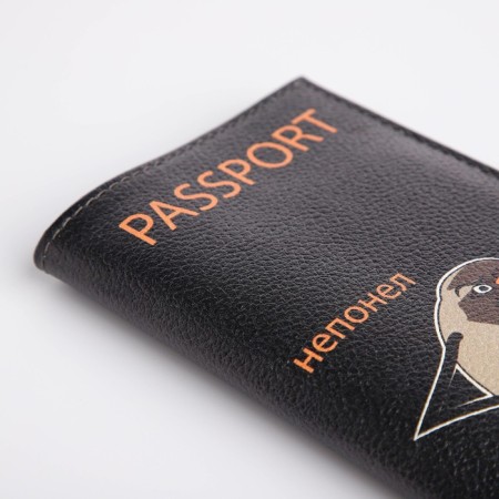 Cover for passport, black color-4