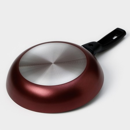Pan "hostess", d = 20 cm, removable handle, glass cover, anti -stick coating, burgundy color-6