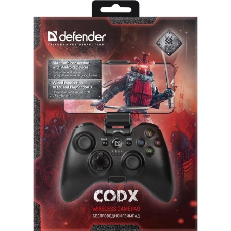 Defender Codx gamepad, wireless, vibration, for PC, USB, BT, black-9