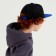 Basebolk with a direct visor for the boy Minaku, size 56, black/blue color