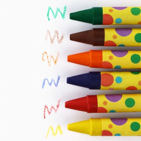 Wax crayons, 6 flowers "school"-2