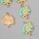 Decor for creativity metal, enamel "Dinosaur and asterisk" 2.7x2.1 cm