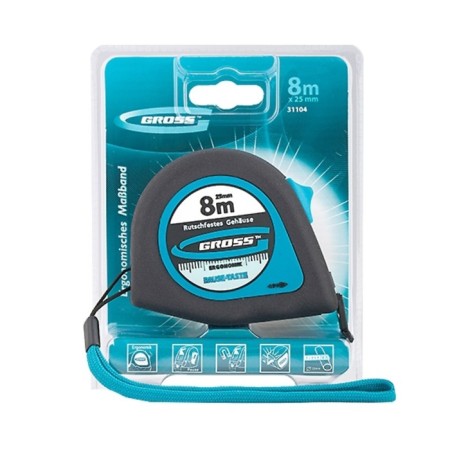 Roulette Gross Ergonomisch, 8 m × 25 mm, magnetic trimmed hook