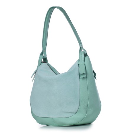 Bag women, genuine leather, 345x265x125 cm, mint