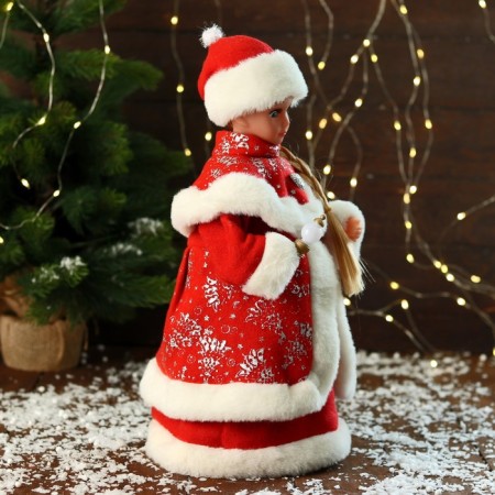 Snow Maiden "in a red fur coat and hat" moves 40 cm-1