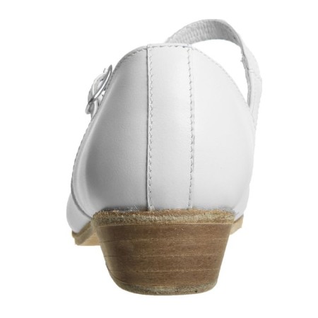 Folk women's shoes, insole length 20.5 cm, white color-2