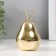 Souvenir ceramics, metal "Golden pear with a branch" 7x7x12.5 cm