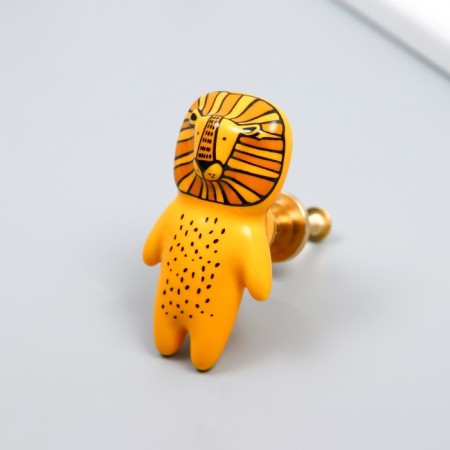Pen for the casket ceramics, metal "lion" 6.3x3.5 cm-1