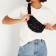 Bag on the belt Good Vibes, 32x8x15 cm, lightning departure, black